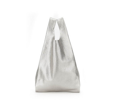 Шкіряна сумка POOLPARTY Tote (leather-tote-silver)