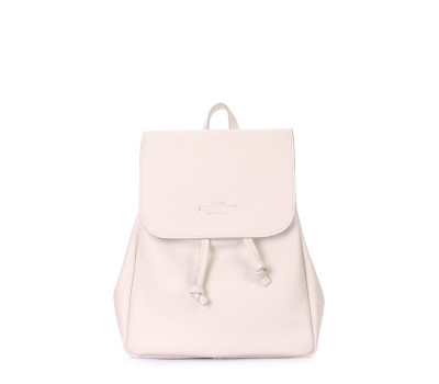 Рюкзак шкіряний на зав&#39;язках POOLPARTY Paris (paris-beige)