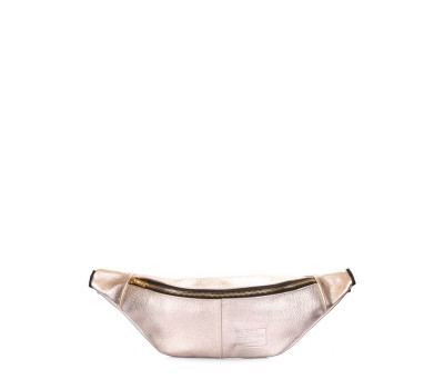 Золота шкіряна сумка-бананка PLPRT (waistbag-leather-gold)