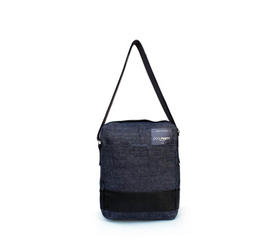 Джинсова сумка POOLPARTY з ременем (pool94-black-blue-jeans)