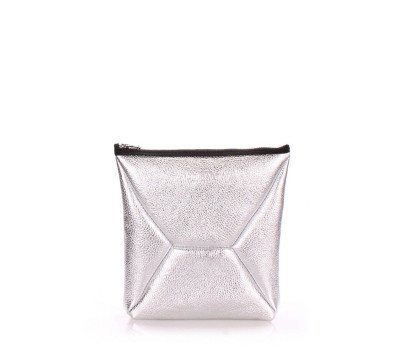 Шкіряна косметичка-клатч POOLPARTY THE X (the-x-silver)