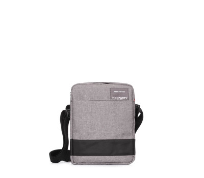 Чоловіча сумка на плече POOLPARTY (pool-94-oxford-grey)