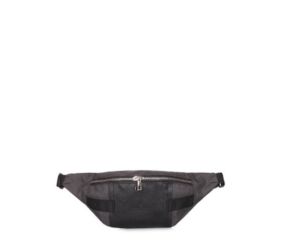 Поясна сумка Banana зі шкіряним оздобленням (banana-leather-graphite)