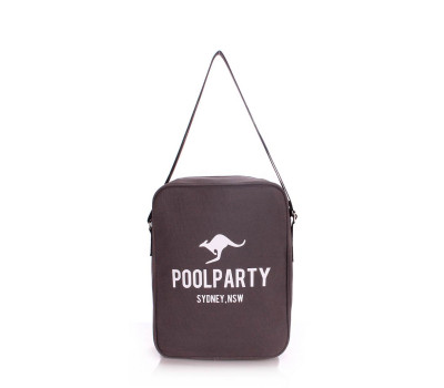 Сумка POOLPARTY з ременем на плече (pool-18-grey)