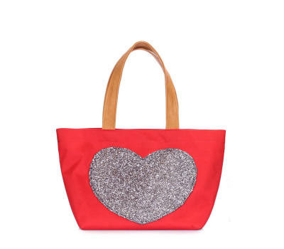 Сумка з глітером POOLPARTY Lovetote (lovetote-oxford-red)