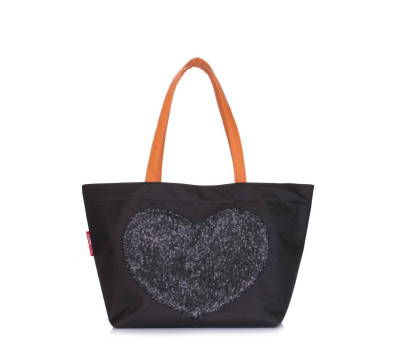 Сумка з глітером POOLPARTY Lovetote (lovetote-oxford-black)