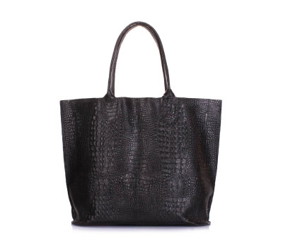 Шкіряна сумка POOLPARTY Amphibia (amphibia-croco-black)