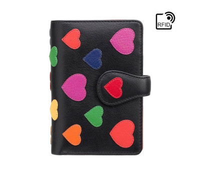 Гаманець жіночий Visconti LV4 Crush c RFID (Black-Multi Love)