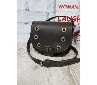 Сумка жіноча "Кенді" натуральна шкіра, Сrazy horse коричнева