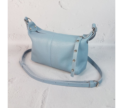 Сумка женская "Лилу" натуральная кожа, голубая флотар