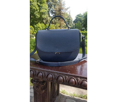 Сумка жіноча "Місяць" натуральна шкіра, синій флотар