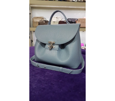 Сумка женская "Фиджи" натуральная кожа, голубой флотар