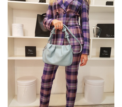 Сумка женская "Румба" натуральная кожа, голубая флотар