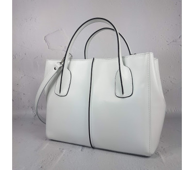 Сумка жіноча "ФОРТА" натуральна шкіра, біла матова