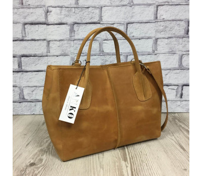 Сумка жіноча "ФОРТА" натуральна шкіра, Crazy Horse руда