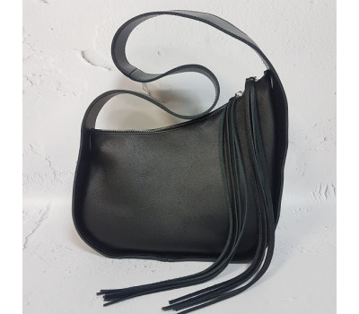 Сумка жіноча "Наомі" натуральна шкіра, чорна тиснення "Портофіно"