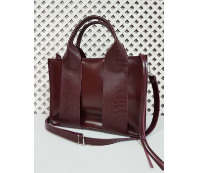 Сумка жіноча "Фіона плюс" натуральна шкіра, бургунди глянець