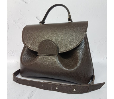 Сумка женская "Фиджи" натуральная кожа, коричневый флотар