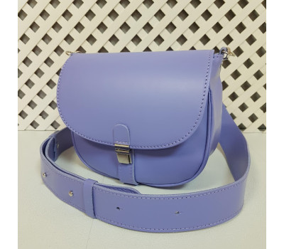 Сумка женская "Римини" на замке, натуральная кожа, сиреневая