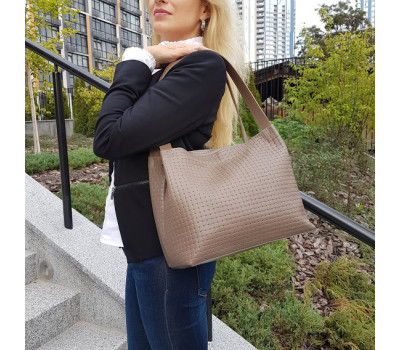 Сумка жіноча "Жаклін-плюс" натуральна шкіра, капучино Венето