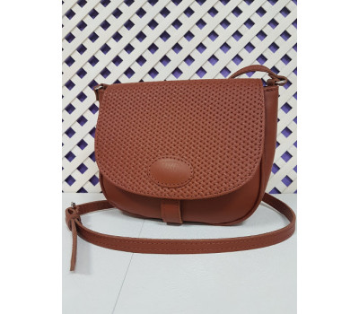 Сумка жіноча "Ріміні" натуральна шкіра, гончарна глина з кошиком