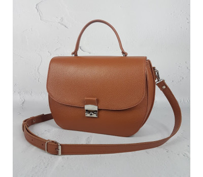 Сумка жіноча "Місяць" натуральна шкіра, гончарна глина флотар