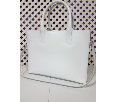 Сумка жіноча "СОЛО" натуральна шкіра, біла матова