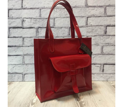 Сумка жіноча "ГАРДА" натуральна шкіра, червоний глянець