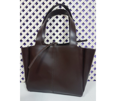 Сумка женская "МАРГО" натуральная кожа, шоколадная матовая