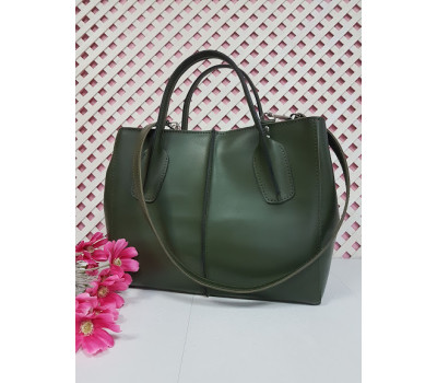 Сумка жіноча "ФОРТА" натуральна шкіра, хакі матова