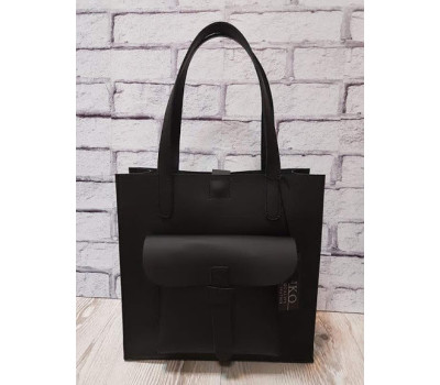 Сумка жіноча "ГАРДА" натуральна шкіра, чорна суперматовая