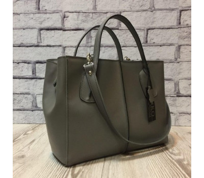 Сумка жіноча "ФОРТА" натуральна шкіра, сіра матова