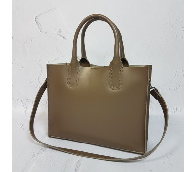 Сумка жіноча "СОЛО" натуральна шкіра, капучино матова