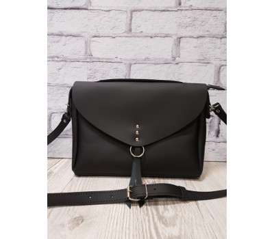 Сумка жіноча "Дороті" натуральна шкіра, чорна суперматовая