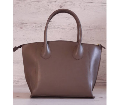 Сумка жіноча "фолд" натуральна шкіра, капучино матова