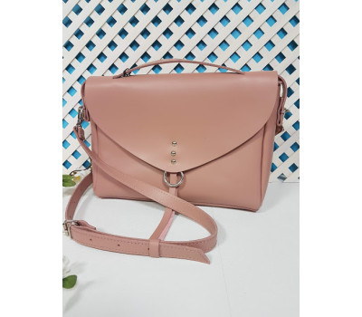 Сумка жіноча "Дороті" натуральна шкіра, рожева матова