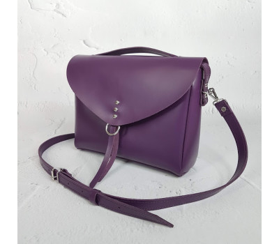 Сумка жіноча "Дороті" натуральна шкіра, фіолетова матова