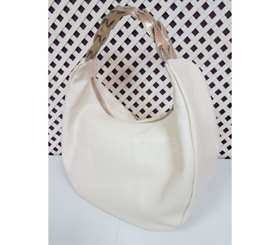 Сумка жіноча "Віола" натуральна шкіра, слонова кістка флотар