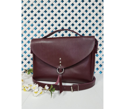 Сумка жіноча "Дороті" натуральна шкіра, бургунди матова