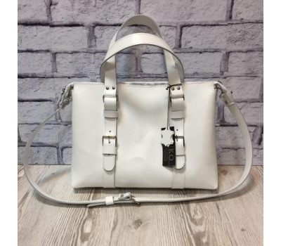 Сумка "Монако" натуральная кожа, белая матовая
