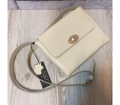 Сумка жіноча "СТРИТ" натуральна шкіра, слонова кістка