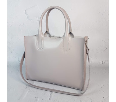 Сумка жіноча "СОЛО" натуральна шкіра, світло-бузкова матова