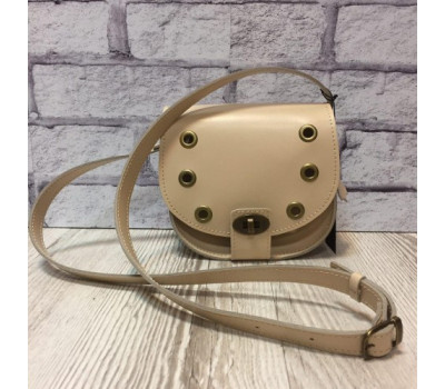 Сумка женская "Кенди" натуральная кожа, слоновая кость матовая