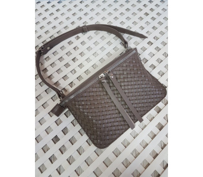 Сумка женская поясная "НЕКСТ" натуральная кожа, капучино венето