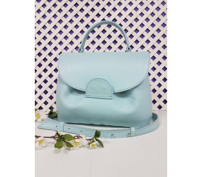 Сумка жіноча "Фіджі" натуральна шкіра, блакитний флотар