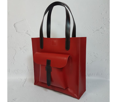 Сумка жіноча "ГАРДА" натуральна шкіра, червона матова