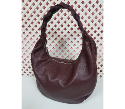 Сумка жіноча "Віола" натуральна шкіра, бургунди флотар