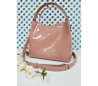 Сумка жіноча "Жаклін-плюс" натуральна шкіра, рожевий глянець