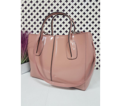 Сумка жіноча "ФОРТА" натуральна шкіра, рожевий глянець