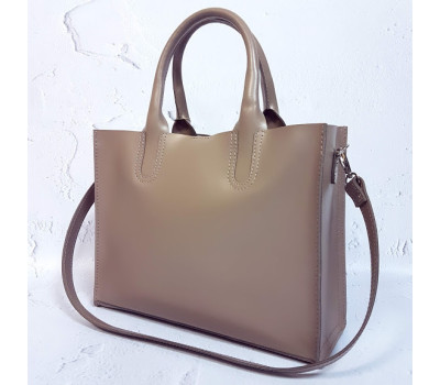 Сумка жіноча "СОЛО" натуральна шкіра, латте матова